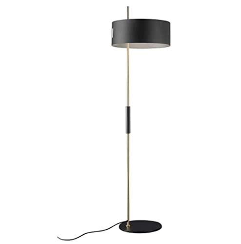 Lampe de lecture sur pied et lampadaire en métal noir pour salle d'étude