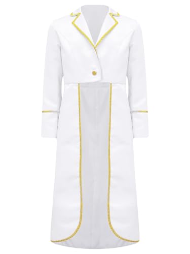 Kids Boys Renaissance Long Sleeve Steampunk Jacket Long Tailcoat Medieval Victorian Gothic Frock Outwear