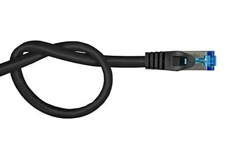 Good Connections® SmartFLEX Cat.6A Patchkabel - 50 cm / 0,5 m - Hochflexibles kurzes 10-GIGABIT PREMIUM-Ethernetkabel KUPFERLEITER / CU - Rastnasenschutz - S/FTP PiMF - halogenfrei (LSZH) - 500MHz - S