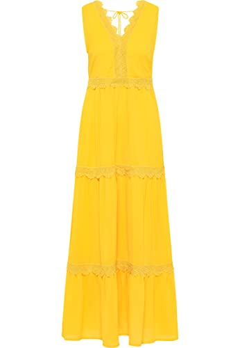 isha Robe Maxi à Bretelles Fins XS pour Femme en Maille Fluide