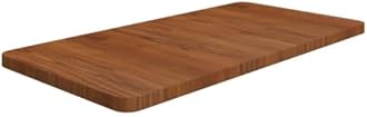 vidaXL Solid Wood Bathroom Countertop Wooden DIY Board Wooden Countertop Tabletop Replacement Cabinet Vanity Top Dark Brown 80x40x2.5cm Treated