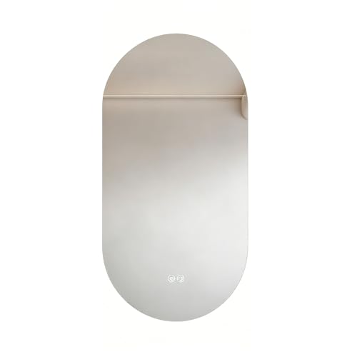 Miroir de courtoisie ovale à intensité variable et double commande tactile - 2