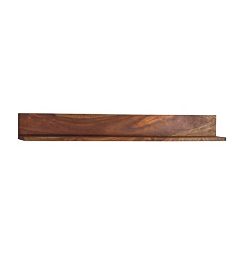 Image of Floating Shelf for Wall Natural Walnut Wood Wall Shelves Picture Ledge Display Shelf Hanging Wall Bookshelf for Living Room Bedroom Kitchen Office Home D?cor (Natural, 22inches)