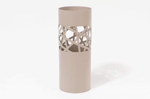 NORDIQ - Paraguero Metálico - Paragueros Modernos y Decorativos - Paragueros Originales para Entrada, Recibidor, Oficina o Comercio | Paragüero de Diseño Elegante y Funcional - Diseño Lineal - Beige
