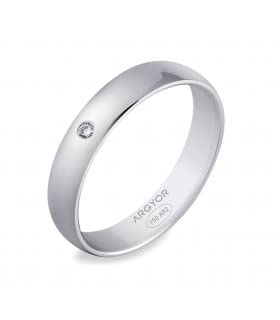 Alliance de mariage Neil ARGYOR en or blanc : le symbole éternel de votre amour en taille 57