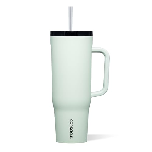 Corkcicle Cruiser Insulated Tumbler - Keeps Drinks Cold 20 Hours - Triple-Insulated Stainless Steel - Spill-Proof Lid - Summer Drinkware Gift - Keeps Drinks Ice Cold - 40 oz - Sage Mist