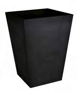 Stewart 246707 Basalt 40cm Tall Square Planter, Black