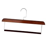 Sharplace Hosenbügel, beflockt, elegant, platzsparend für Jeansboutiquen, Bekleidungsgeschäfte, Dunkles Holz