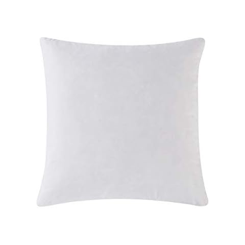 HOMESJUN Feather and Down Pillow Insert, 30x30 Square Decorative Throw Pillow Insert, Cotton Cover, White Cover