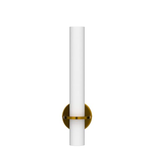 Image of Hardwired Wall Sconces Set of Two 18 Inch Gold Bathroom Wall Sconces 18W 2700K-5000K LED Dimmable Modern Wall Lights with Acrylic Lampshade Brushed Gold Sconces for Bedroom Living Room Hallway