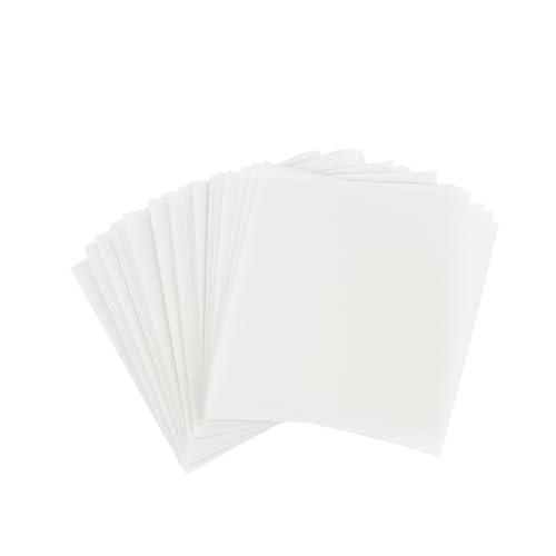 Ideen mit Herz Transparentpapier | 100 Blatt | quadratisch | Premium-Qualität | 110 g/qm | ideales Faltpapier zum Sterne basteln | transparentes Bastelpapier (weiß, 10 x 10 cm)