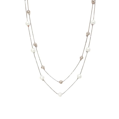 See full amazon price history chart for CIERRA Silver and Pearl Chain 2 Layered Silver Plated Necklace Chain For Women and Girls CIERRA Silver and Pearl Chain 2 Layered Silver Plated Necklace Chain For Women and Girls (B0CKR1TYTF) Amazon Price History, Amazon Price Tracker