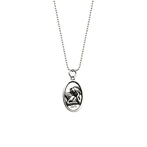 Bijoux d'ange pour maman et chaîne en argent de forme ovale pour les fêtes