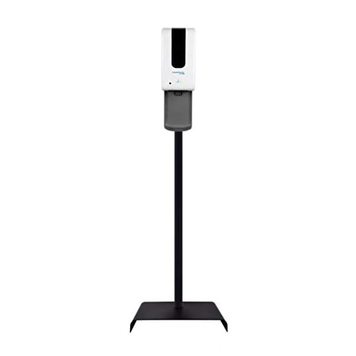 Automatic Touchless Soap and Hand Sanitizer Dispenser 1200ml with Durable Floor Stand and Drip Tray - Commercial Industrial Liquid or Gel Hands Free Motion Sensor ADA Compliant
