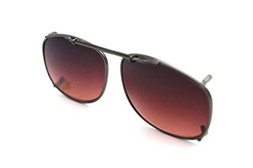 Color Viper Clip On, Flip Up, Adjustable Spring Clip on, Driving Lens, Lens very (C2C Extra Small Size Rectangular Driving Lens Gunmetal)