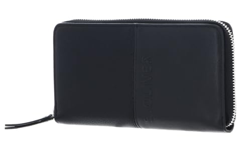 Portefeuille s.Oliver compact gris noir pour ranger cartes et billets