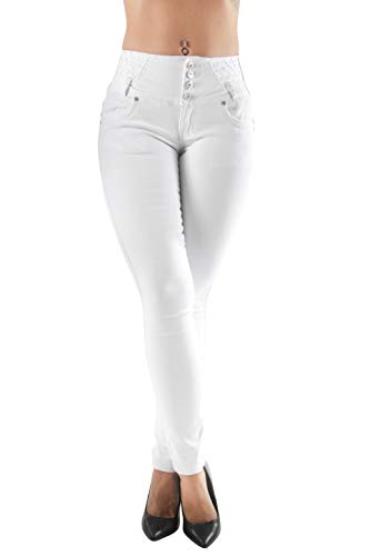 Women's Juniors Colombian Design Butt Lift Push Up Skinny Jeans (0030)3