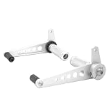 Motorcycle Cafe Racer Foot Pegs Rearset Parts Compatible With Custom Bobber GT KZ(Type2silver)
