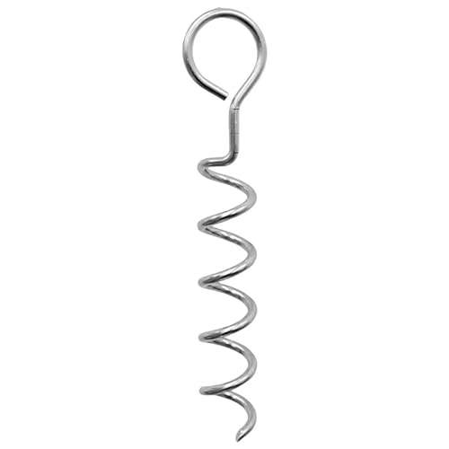 VNSMM Accesorios De Trampolín Tienda de campaña de Metal en Espiral, estaca de Tierra para trampolín, Piezas de Anclaje en Espiral, Suministros para Tienda Trampolín(A 31cm x 5.6cm)
