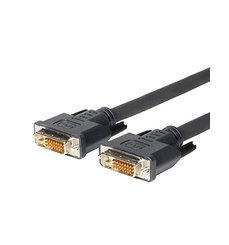 Cable DVI-D macho a macho de 20 metros con conectores de oro color negro