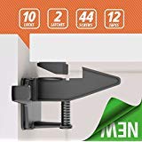 Cabinet Locks Child Safety - 10 Pack Heavy Duty Adhesive Childproof Cabinet Locks - Baby Under Cabinet Locks for Kids & Toddlers - Safety Latches - Black - MAFOX