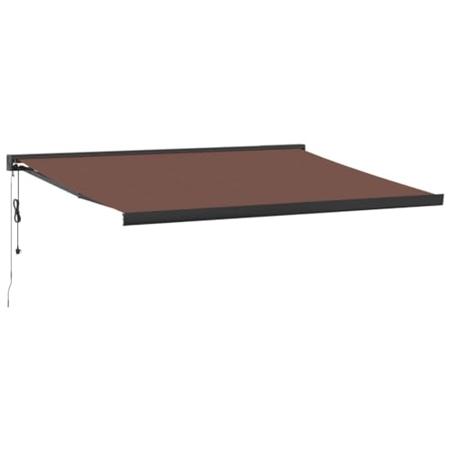 vidaXL Gelenkarmmarkise, Markise Ausziehbar Automatisch, Sonnenmarkise für Terrasse Balkon, Sonnenschutz Balkonmarkise Terrassenmarkise, Braun 450x300cm