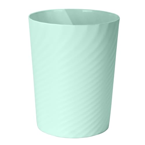 VKPLITE Small Plastic Trash Can - 1.8 Gallon - Light Green - Wastebasket Garbage Can Container