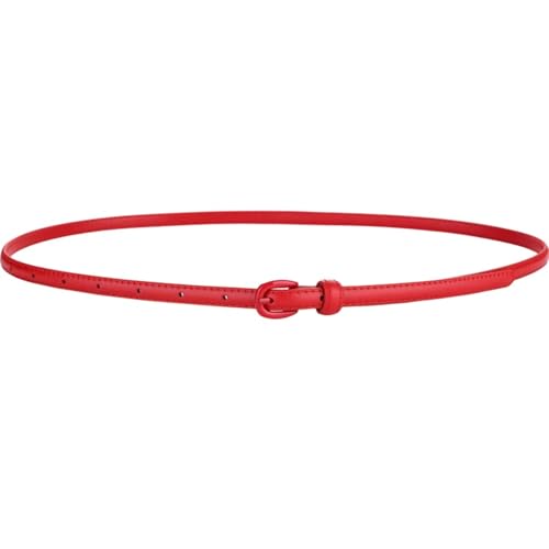 Rfmfkkg Women's Thin Leather Belt Skinny Leather Belt With Pin Buckle For Jeans And Dresses Accessories
