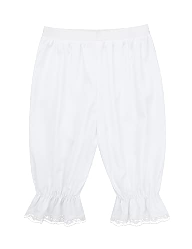 Kids Girls Lace Trim Bloomer White Pantaloon Pettipants Retro Victoria Dress Underpants Shorts2