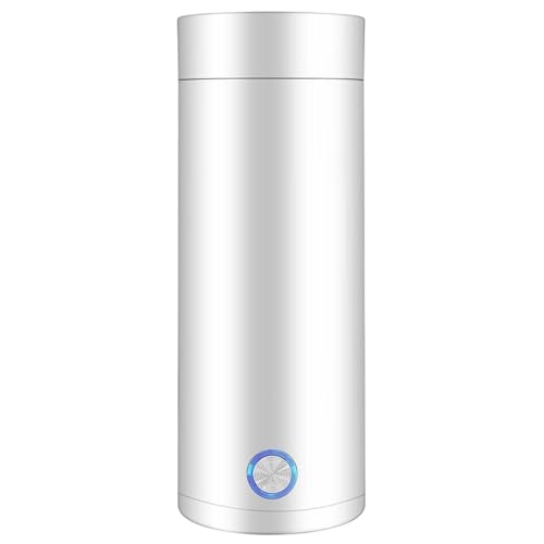 Tetera eléctrica portátil de acero inoxidable 400ml blanca miniatura 1