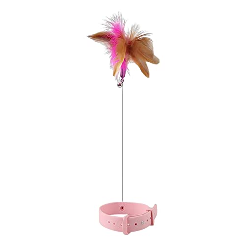 Enakshi-Cat-Feather-Teaser-Collar-Hands-Free-Funny-Indoor-Cats-Teasing-Wand-1pcs-Pink-Pet-Supplies-Cat-Supplies-Toys