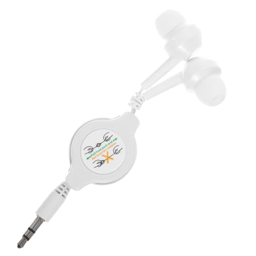 Hemobllo Retractable Wired Earbuds 12 x 3 x 1.2cm White...
