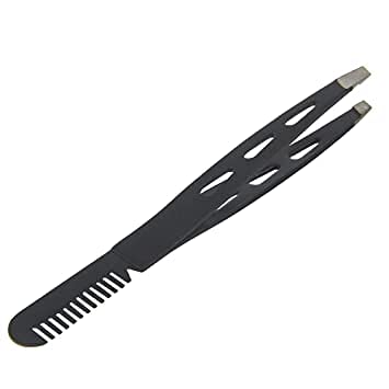 Professional Tweezer for Eyebrow Shaping, Ingrown Hair Removal, Eyebrow Grooming, First Aid, and Nose Hair Removal (Tweezer With Comb Black) (B093L9J359) Amazon Price History, Amazon Price Tracker