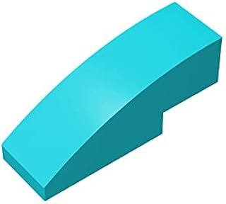 Gobricks GDS-657 Slope, Curved 3 x 1 Compatible with Lego 50950 All Major Brick Brands Toys Building Blocks Technical Parts Assembles DIY (322 Medium Azure(046),30 PCS)