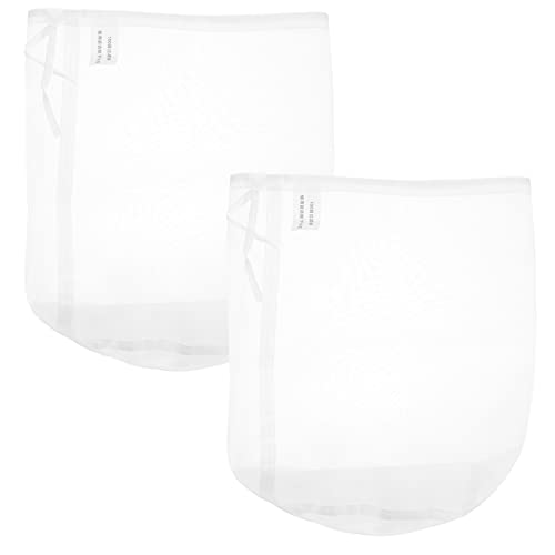 PRETYZOOM Fine Mesh Filter Bag for Nut Milk Reusable Cold Brew Filters Brew Bags Drawstring Multi-purpose Straining Kitchen Supplies
