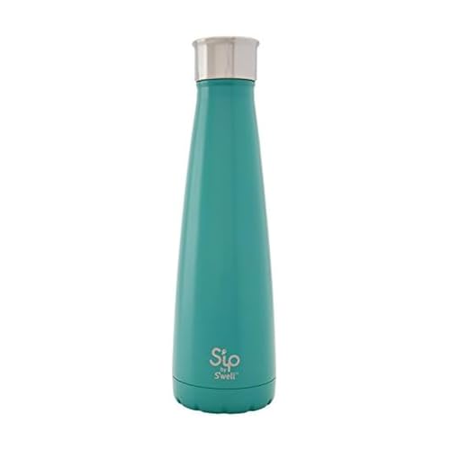 S'ip by S'well Stainless Steel Water Bottle - 15 Fl Oz - Jelly Bean Green - Double-Layered Vacuum-Insulated Keeps Food and Drinks Cold and Hot - with No Condensation - BPA Free Water Bottle