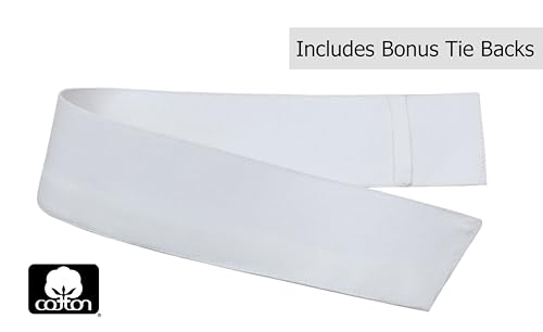 Cotton Craft 80049 White Curtain Window Panel Drapes - Set Of 2 - Thick Cotton Duck Fabric Reverse Tab Top Window Treatment thumb #4
