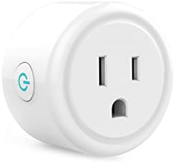 GHome Smart Mini Plug, Wi-Fi Outlet Socket Compatible with Alexa and Google Home, Remote Control with Timer Function, No Hub Required, ETL FCC Listed (1 Pack), White