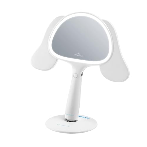 Espejo de Maquillaje Portátil con Luz LED y Base Magnética miniatura 4