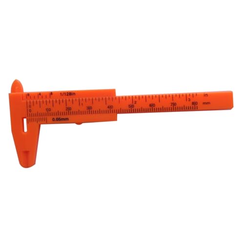Calibrador Vernier Mini Plástico para Joyería Naranja miniatura 1