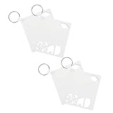 Lurrose 4stücke Sublimationsleere Schlüsselanhänger DIY Wärmeübertragungs-rohlinge Unfertige Schlüsselanhänger-bastelarbeit Sublimations-dekor-rohlinge
