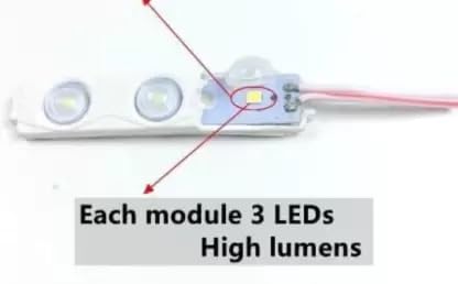 Image of StrawHat 3 LED Strips 12V Waterproof 5630 /5730 LED SMD Injection Module with Defuser Use for Decoration Room, Home, Bike, Car,Auto Rickshaw (Combo) (20, Pink)