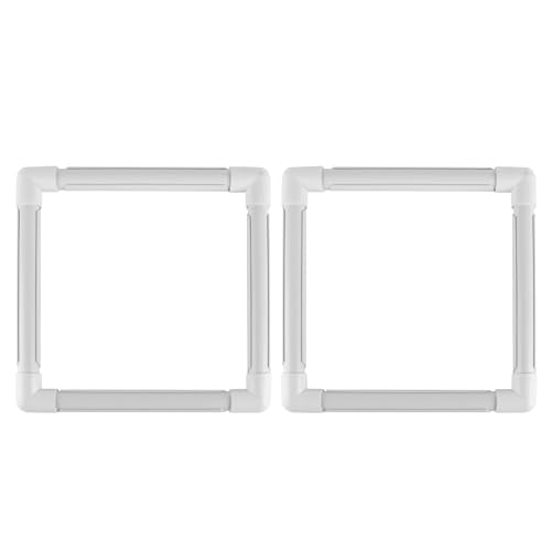 Cadre de broderie carré en plastique OFFIGAM 2 pièces avec clip pour point de croix et patchwork