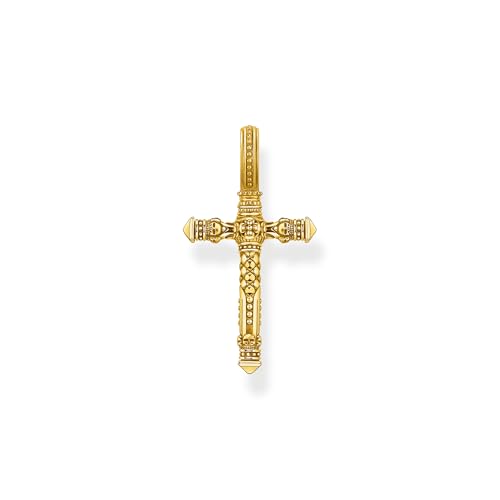 THOMAS SABO Anhänger Kreuz gold 925 Sterlingsilber, 750 Gelbgold Vergoldung