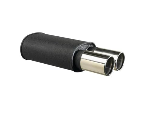 AUTO-STYLE Stahl Sportauspuff universal - 2x90mm Rund - 63,5mm Anschluß