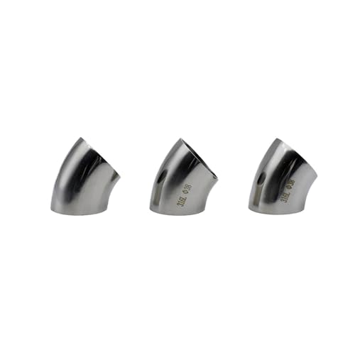Codo de 45 grados de acero inoxidable SS316L de 38mm para soldar 3