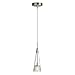 Dainolite Lighting DLSL901-SC Low-Voltage 1-Light Pendant with Clear Frosted Glass, Satin Chrome Finish