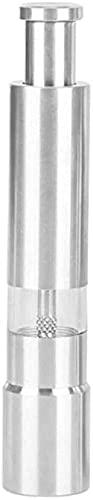 Stainless Steel Hand Pressure Chili Mill Household Stainless Steel Chili Mill Kitchen Tool-2 Type R. Salt Mill Salt and Pepper Mills (Type 2 R.)