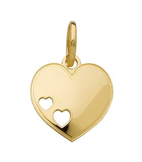 Pendentif coeur ajouré collier femme argent tendance gravure minimaliste