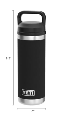 Image of YETI Rambler 18 oz Bottle, Vacuum Insulated, Stainless Steel with Chug Cap, Black